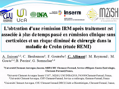 L'obtention d'une rémission IRM après traitement est associée à plus de temps passé en rémission clinique sans corticoïdes et un risque diminué de chirurgie dans la maladie de Crohn