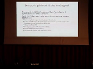 Lombalgie et Sport chez ladulte