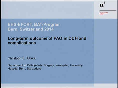 Long-term outcome of PAO in DDH and complications