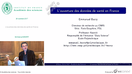 L'ouverture des données de santé en France L'ouverture des données de santé en France