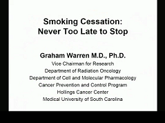 Lung Cancer Screening, Cancer Treatment, and Addressing the Continuum of Health Risks Caused by Tobacco Lung Cancer Screening, Cancer Treatment, and Addressing the Continuum of Health Risks Caused by Tobacco