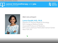 Lung Cancer? What Patients Need to Know About Immunotherapy, with Leena Gandhi Lung Cancer? What Patients Need to Know About Immunotherapy, with Leena Gandhi
