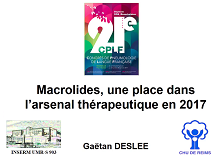 Macrolides: une place dans l'arsenal thérapeutique en 2017