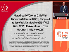 Maraviroc dosé en journalier avec darunavir/ritonavir (DRV:r) comparé au Ténofovir/Emtricitabine (TDF/FTC) avec DRV/r : résultats sous 48h de l'étude MODERN