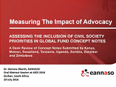 Measuring the impact of advocacy: civil society's influence over Global Fund concept notes in eight African countries Measuring the impact of advocacy: civil society's influence over Global Fund concept notes in eight African countries