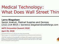 Medical Technology: What Does Wall Street Think?