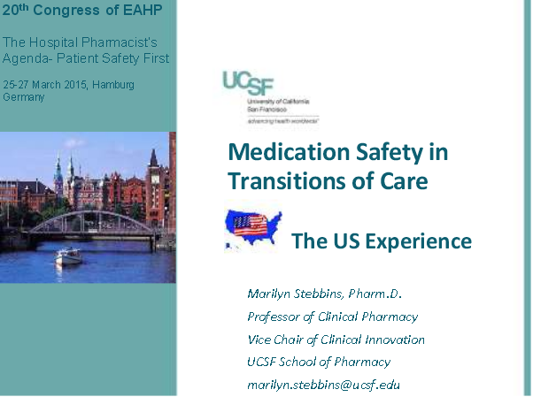 Medication safety in transitions of care