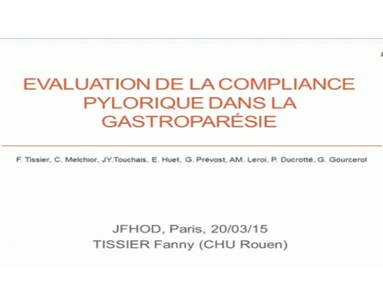Mesure de la compliance pylorique au cours de la gastroparésie