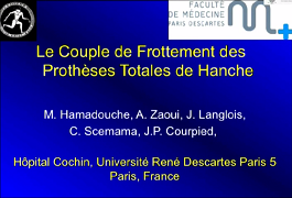 Mesure du taux d'usure du polyéthylène selon le type de polyéthylène et le matériau de la tête fémorale après prothèse totale de hanche