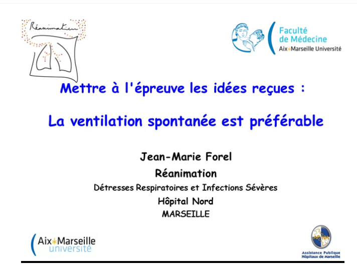 Mettre à l'epreuve les idees reçues - La ventilation spontanée est préférable