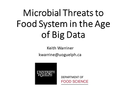 Microbial Threats to Food System in the Age of Big Data
