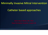 Minimally invasive mitral intervention: catheter based approaches