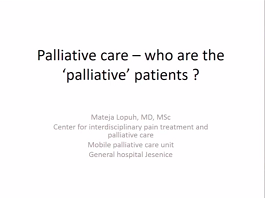 Models of Care & Who is Pallative Patient