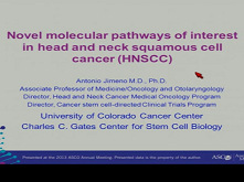 Molecular Pathways in Head and Neck Cancer: EGFR, PI3K, and More 2 Molecular Pathways in Head and Neck Cancer: EGFR, PI3K, and More 2