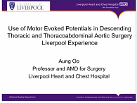 Motor evoked potentials in descending aortic surgery Motor evoked potentials in descending aortic surgery