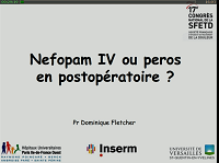 Nefopam IV ou peros en postopératoire ? Nefopam IV ou peros en postopératoire ?