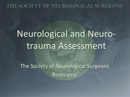 Neurological and Neurotrauma Assessment