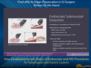 New Developments and Status of Endoscopic and MIS Procedures for Esophageal and Gastric Lesions New Developments and Status of Endoscopic and MIS Procedures for Esophageal and Gastric Lesions