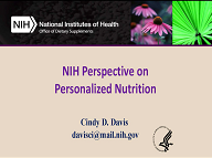 NIH Perspective on Personalized Nutrition