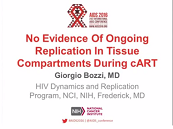 No evidence of ongoing replication in tissue compartments during combination antiretroviral therapy No evidence of ongoing replication in tissue compartments during combination antiretroviral therapy
