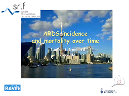 Nouveautés dans le SDRA -Epidémiologie du SDRA