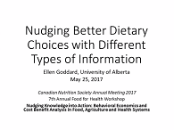Nudging Better Dietary Choices with Different Types of Information Nudging Better Dietary Choices with Different Types of Information