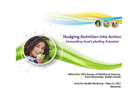 Nudging Nutrition Action: Unravelling Food Labelling's Potential Nudging Nutrition Action: Unravelling Food Labelling's Potential