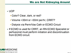 Nursing Perspective: Caring for a Patient on ECLS