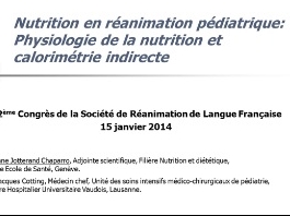 Nutrition en réanimation pédiatrique - Physiologie de la nutrition et calorimétrie en réanimation Nutrition en réanimation pédiatrique - Physiologie de la nutrition et calorimétrie en réanimation