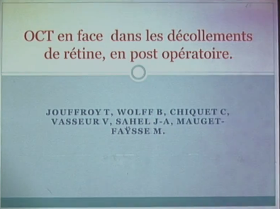 OCT en face dans les détachements rétiniens