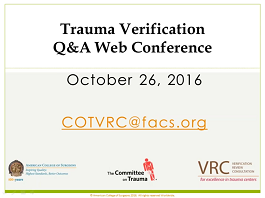 October 2016 VRC QA Webinar October 2016 VRC QA Webinar