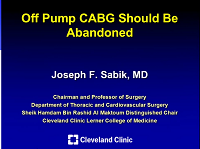 Off pump CABG is here to stay