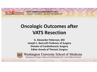 Oncologic outcomes after VATS resection Oncologic outcomes after VATS resection