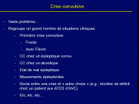 Orientation diagnostique devant une crise convulsive
