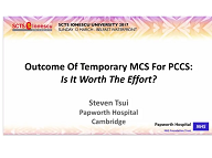 Outcome of temporary MCSCS: is it worth the effort? Outcome of temporary MCSCS: is it worth the effort?