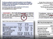 Pain management after TKA