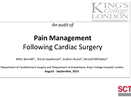 Pain management following cardiac surgery