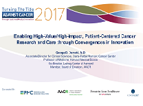 Patient-Centered Cancer Research and Care through Convergences in Innovation