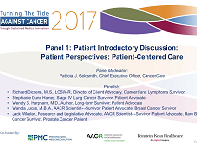 Patient Introductory Discussion: Patient Perspectives: Patient-Centered Care