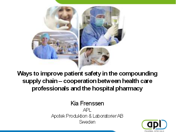 Patient safety and compounding technologies