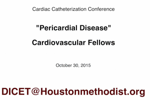 Pericardial Diseases - Cardiovascular Fellows