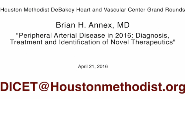 Peripheral Arterial Disease in 2016 : Diagnosis, Treatment and Identification of Novel Therapeutics Peripheral Arterial Disease in 2016 : Diagnosis, Treatment and Identification of Novel Therapeutics