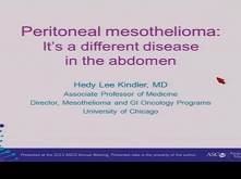 Peritoneal Mesothelioma: The Site of Origin Matters Peritoneal Mesothelioma: The Site of Origin Matters