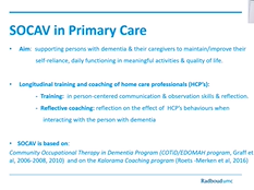 Phébe Das: Development and assessment of feasibility of psychosicial intervention SOCAV Phébe Das: Development and assessment of feasibility of psychosicial intervention SOCAV