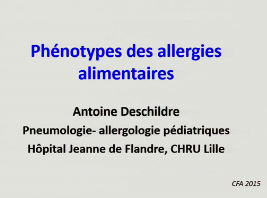 Phénotypes des allergies alimentaires