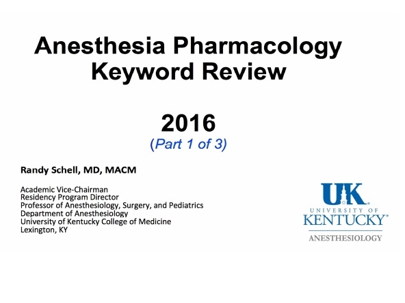 Pharmacology Keywords Review Part 1