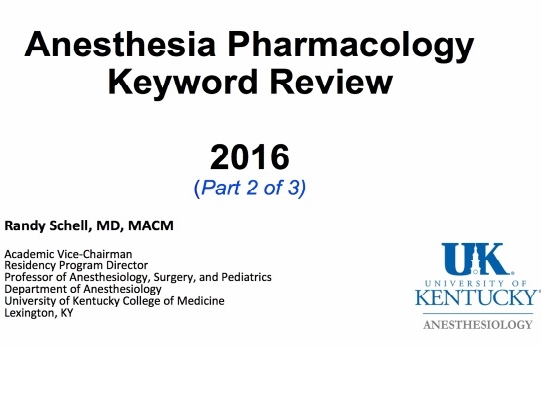 Pharmacology Keywords Review Part 2