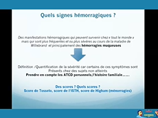 Plénière : Etat de la recherche et les traitements de la maladie de Willebrand Plénière : Etat de la recherche et les traitements de la maladie de Willebrand