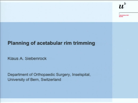 Planning of acetabular rim trimming