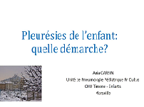 Pleurésies de l'enfant: quelle démarche?
